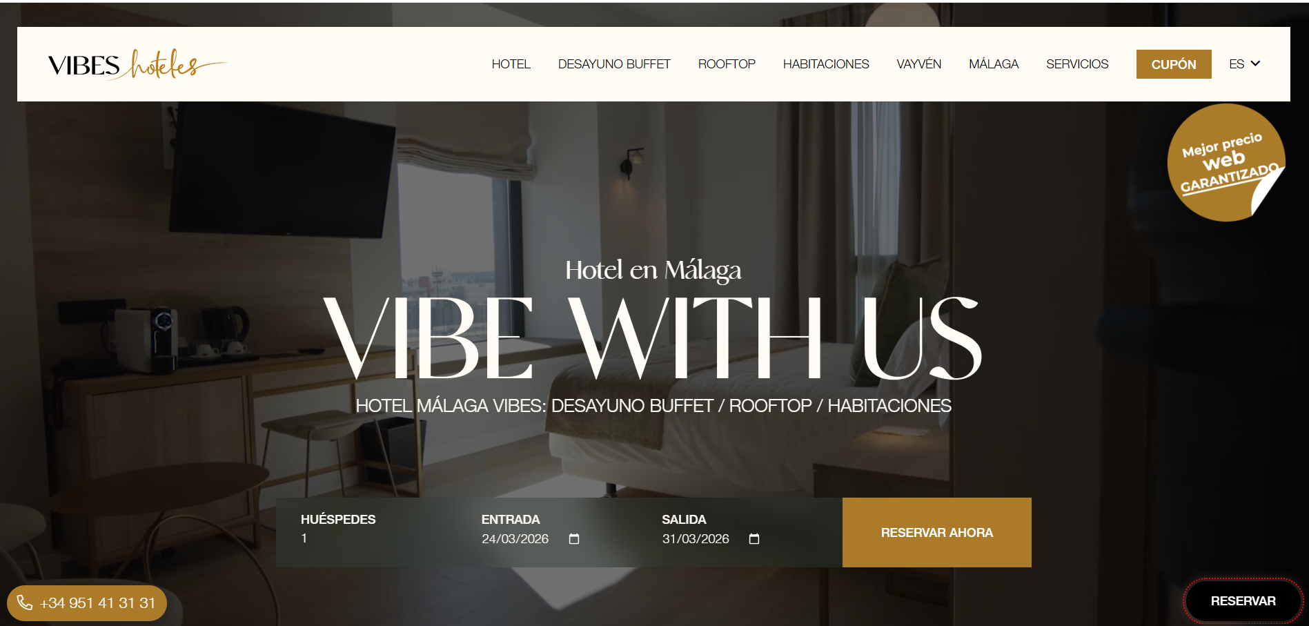 Presencia digital para hotel en Málaga