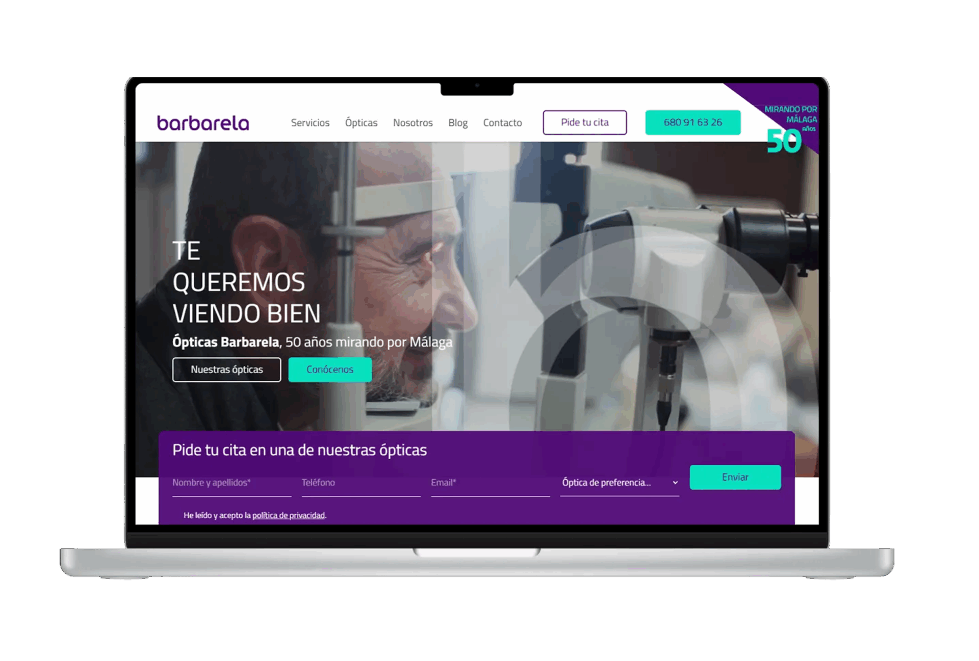 Diseño web para óptica