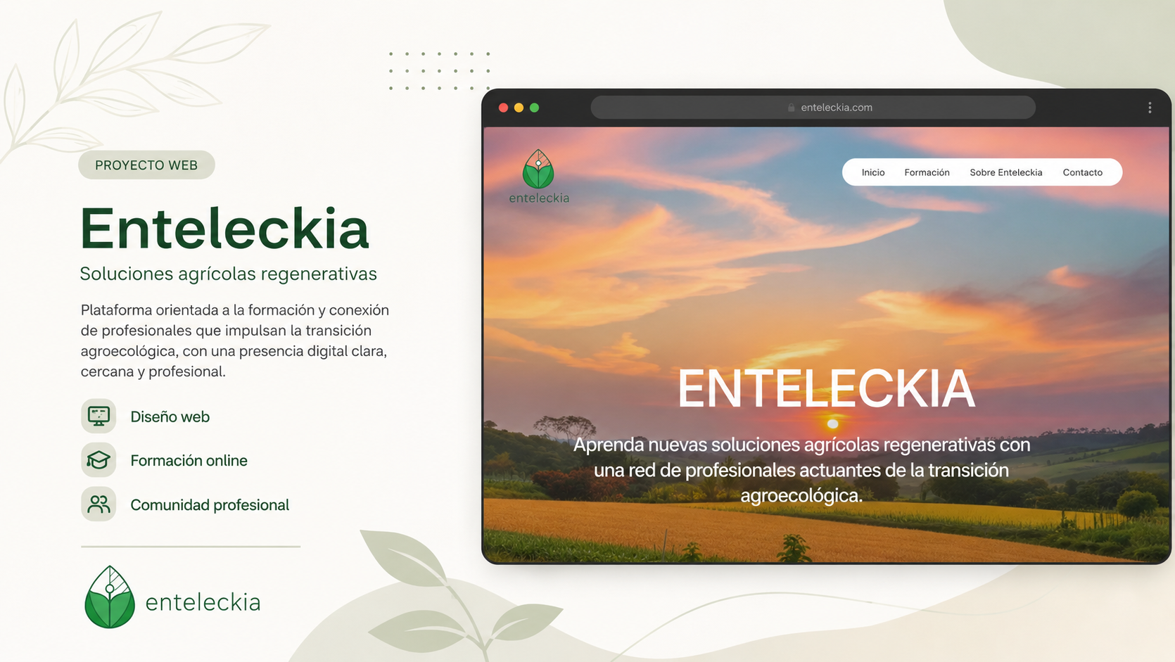 Presencia digital para una plataforma de formación agroecológica