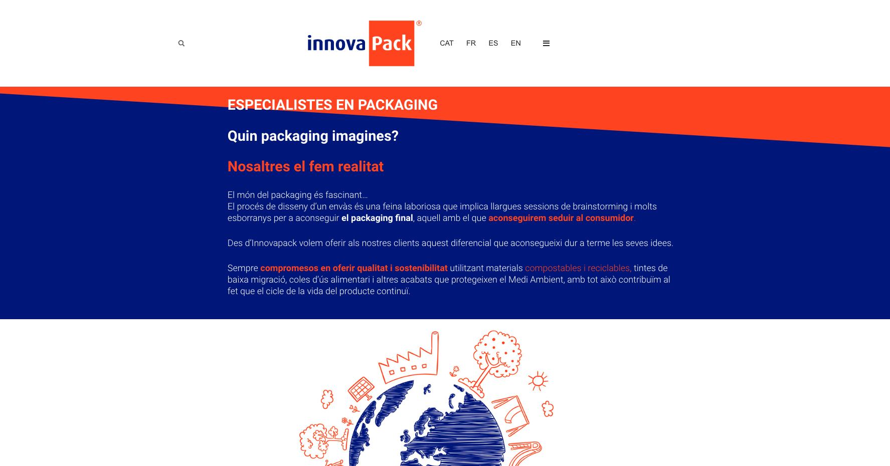 Web para fabricante de packaging