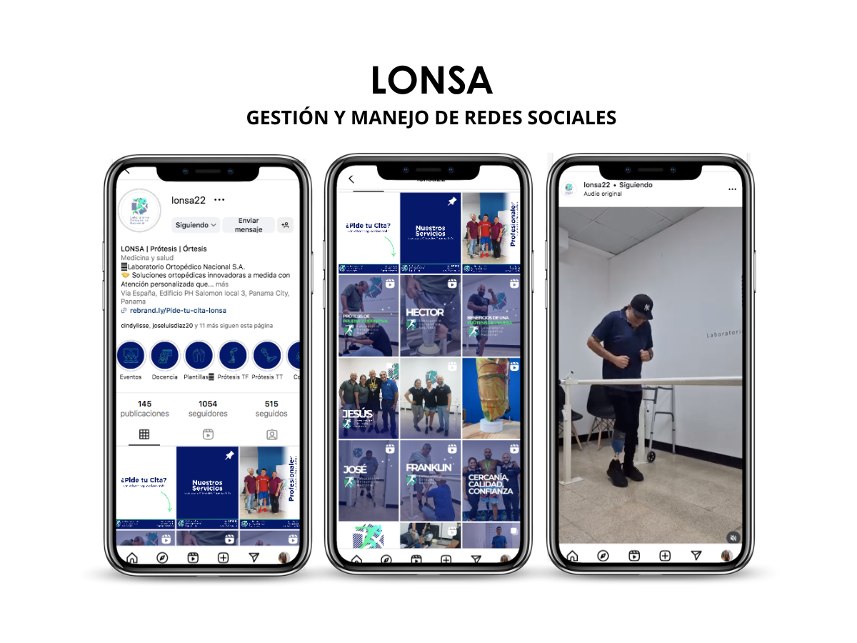 Contenido visual para redes sociales de una clínica especializada