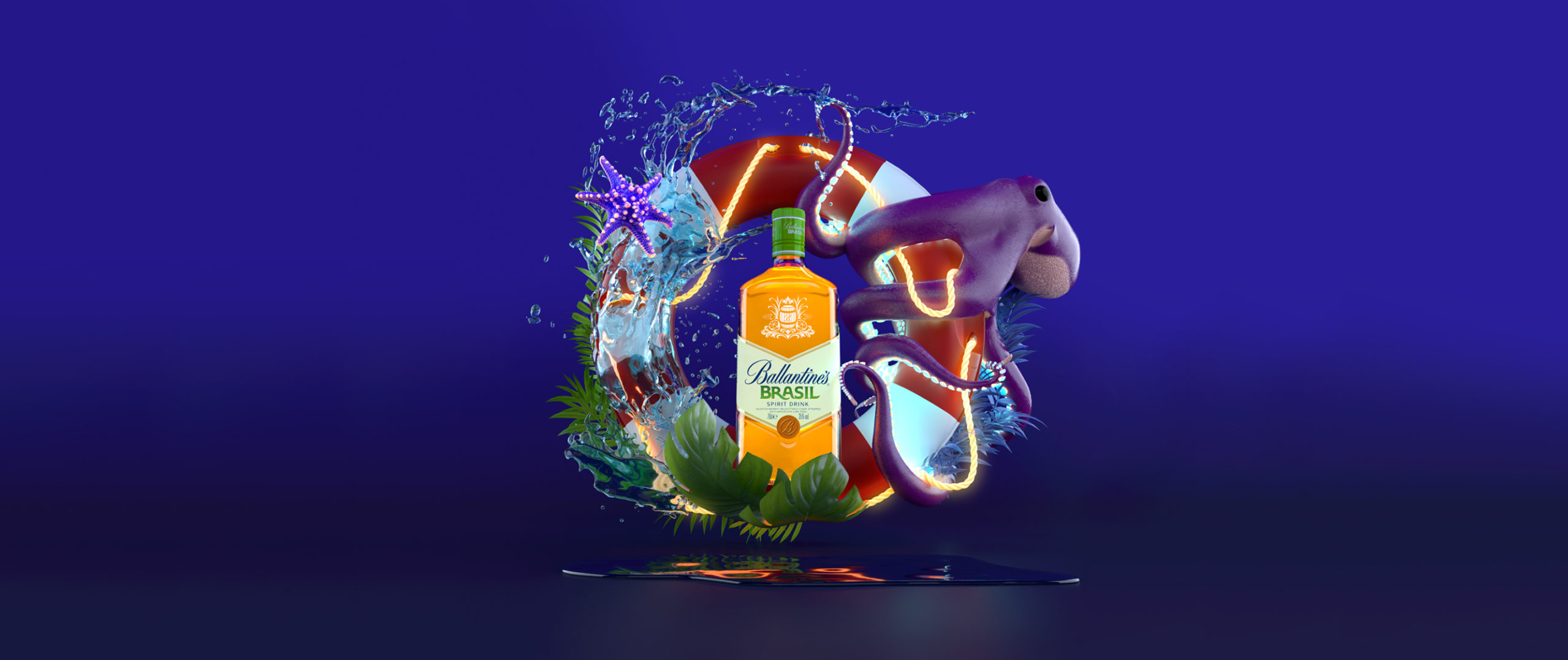 Campaña visual para marca de bebidas