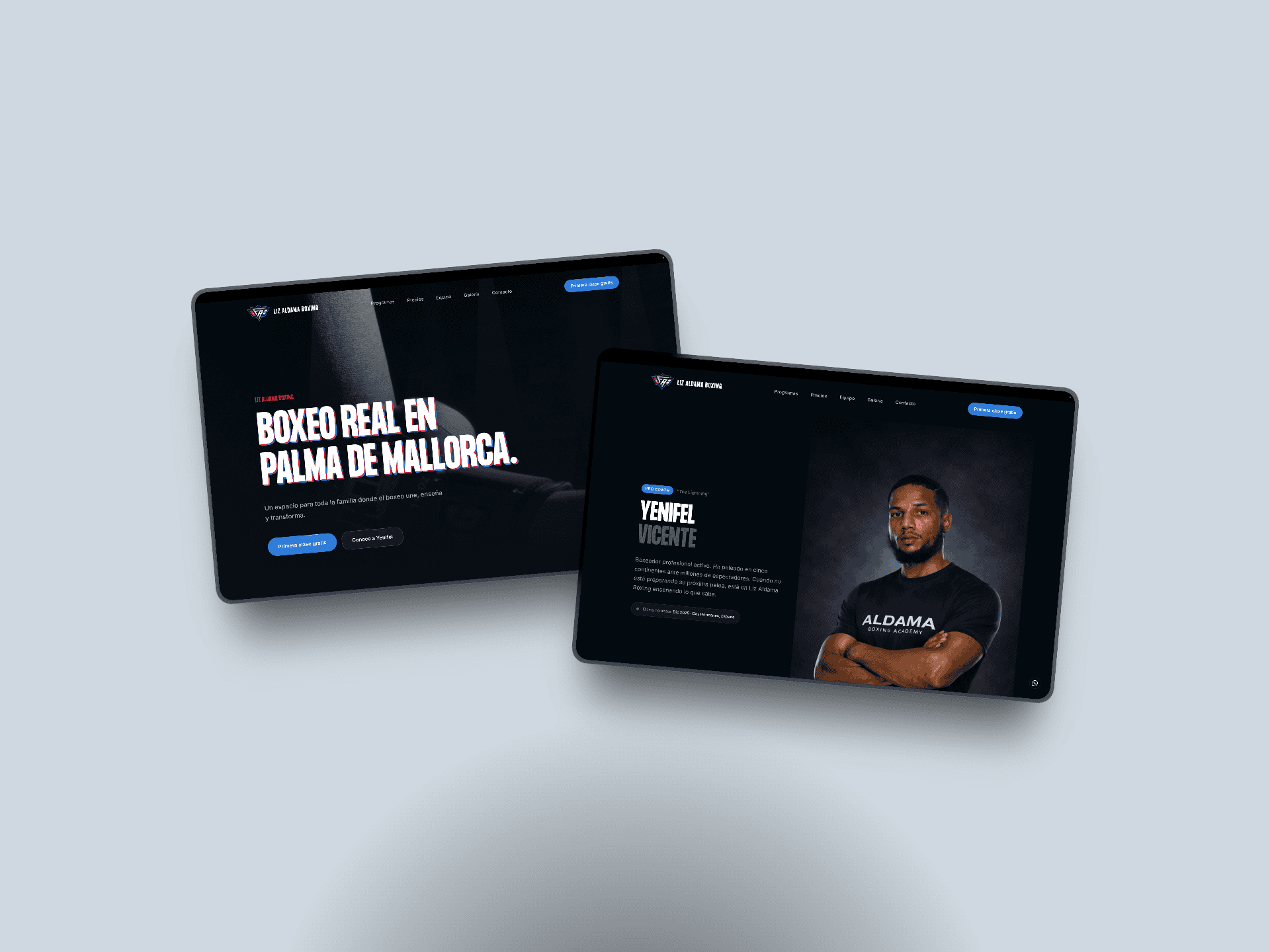 Identidad y web para un gimnasio deportivo