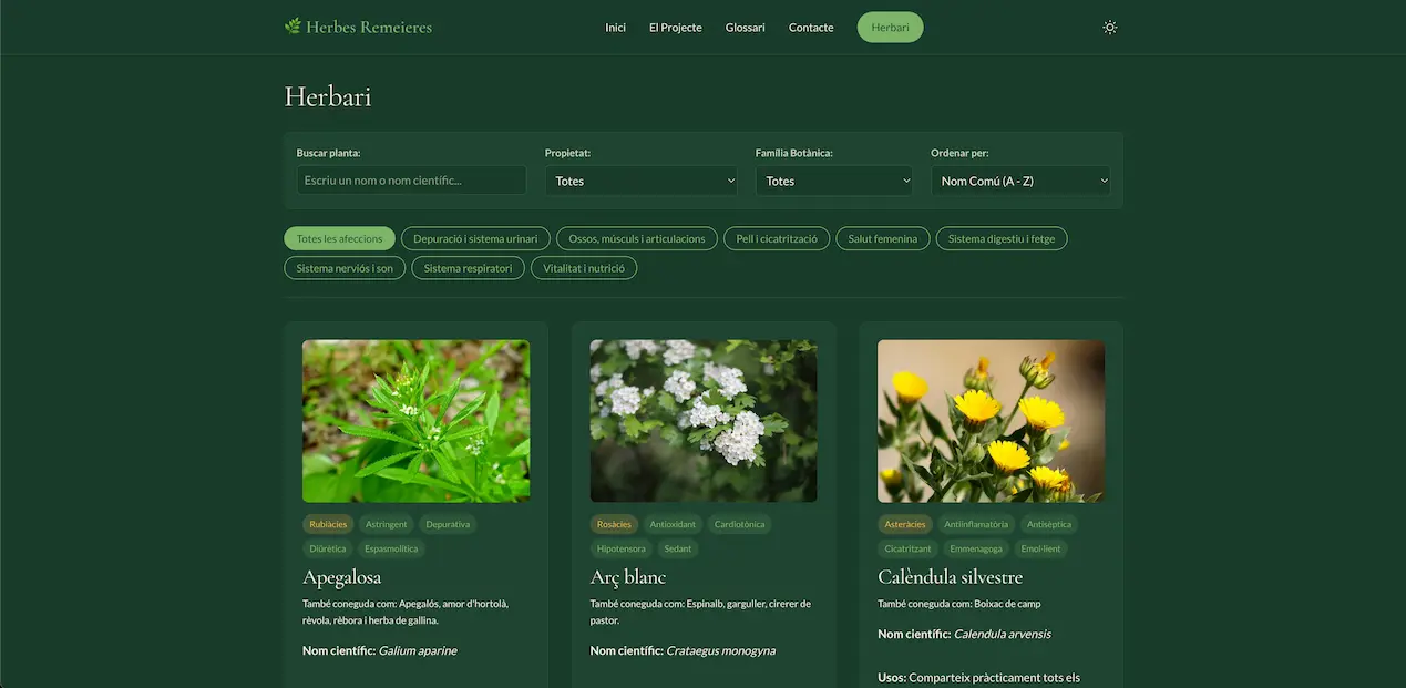 Portal divulgativo de plantas medicinales