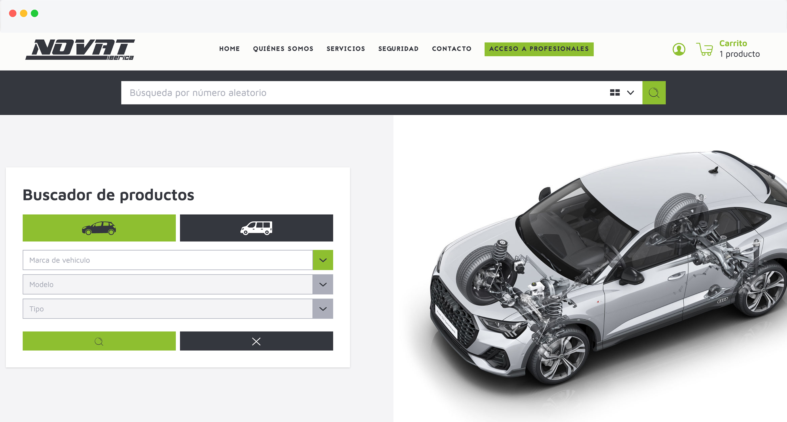 Novat Ibérica - Diseño y desarrollo web
