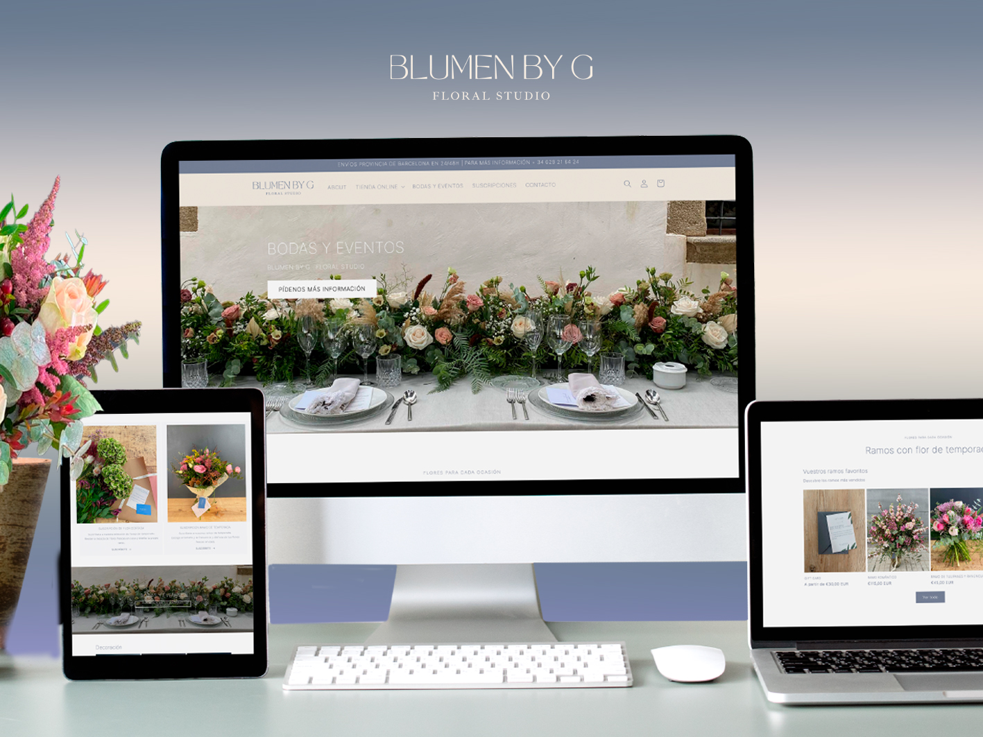 Web y ecommerce para floristería local