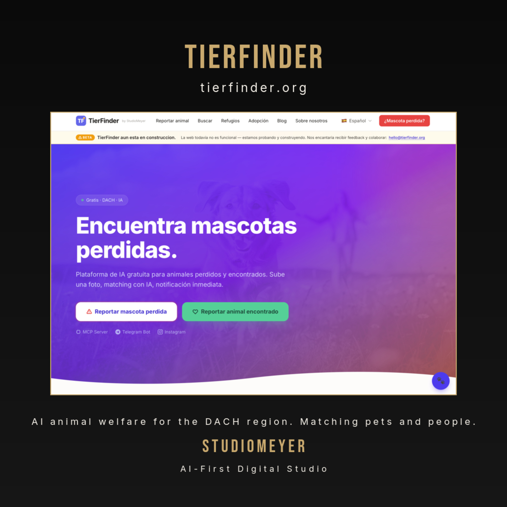 Plataforma para mascotas perdidas y encontradas