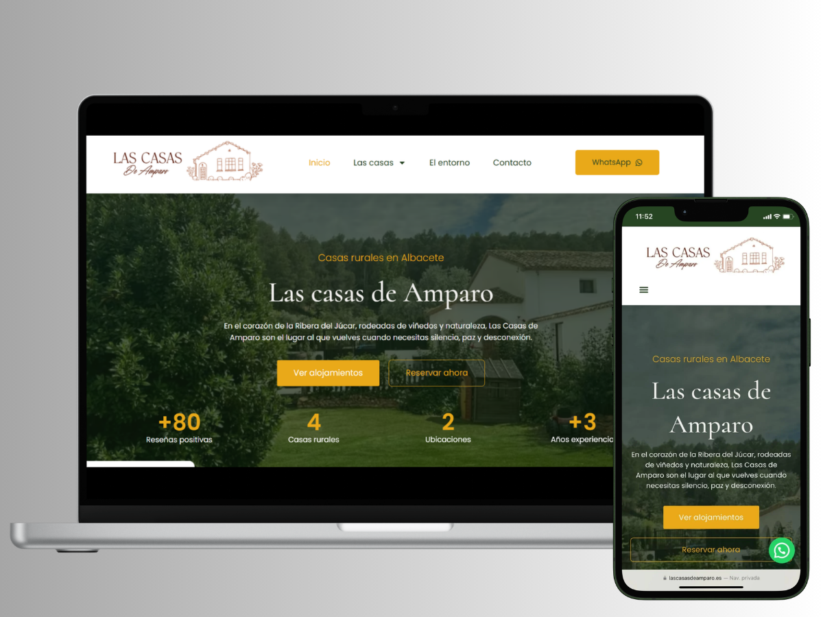 Página web para alojamiento rural