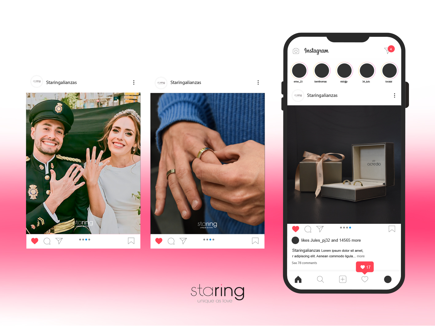 Contenido visual y publicidad online para marca de joyería