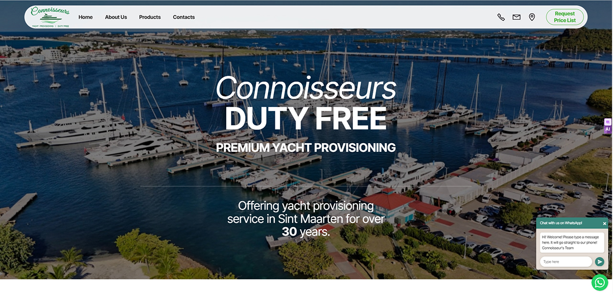 Sitio web para venta duty free