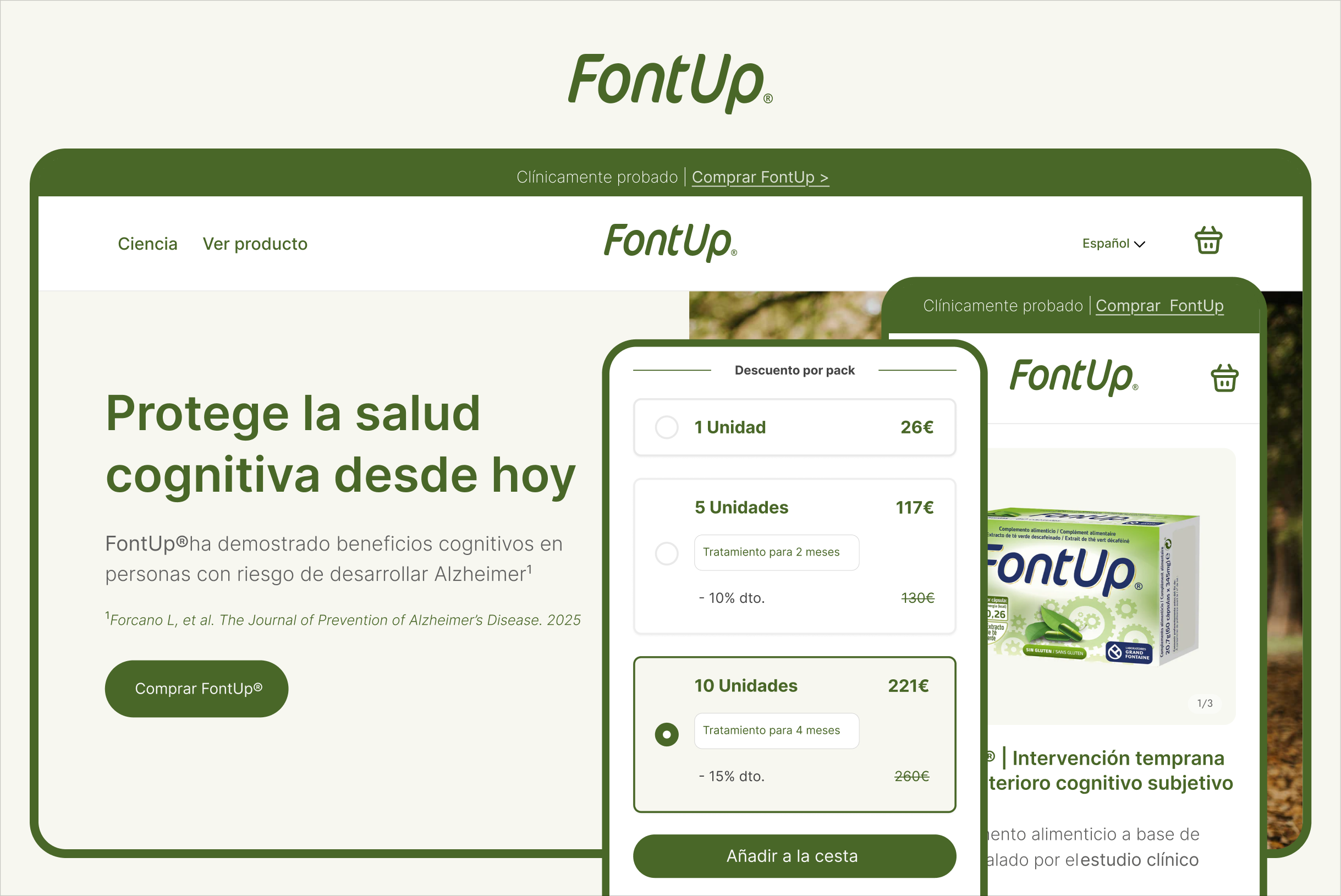 Tienda Shopify para un producto de salud nutricional