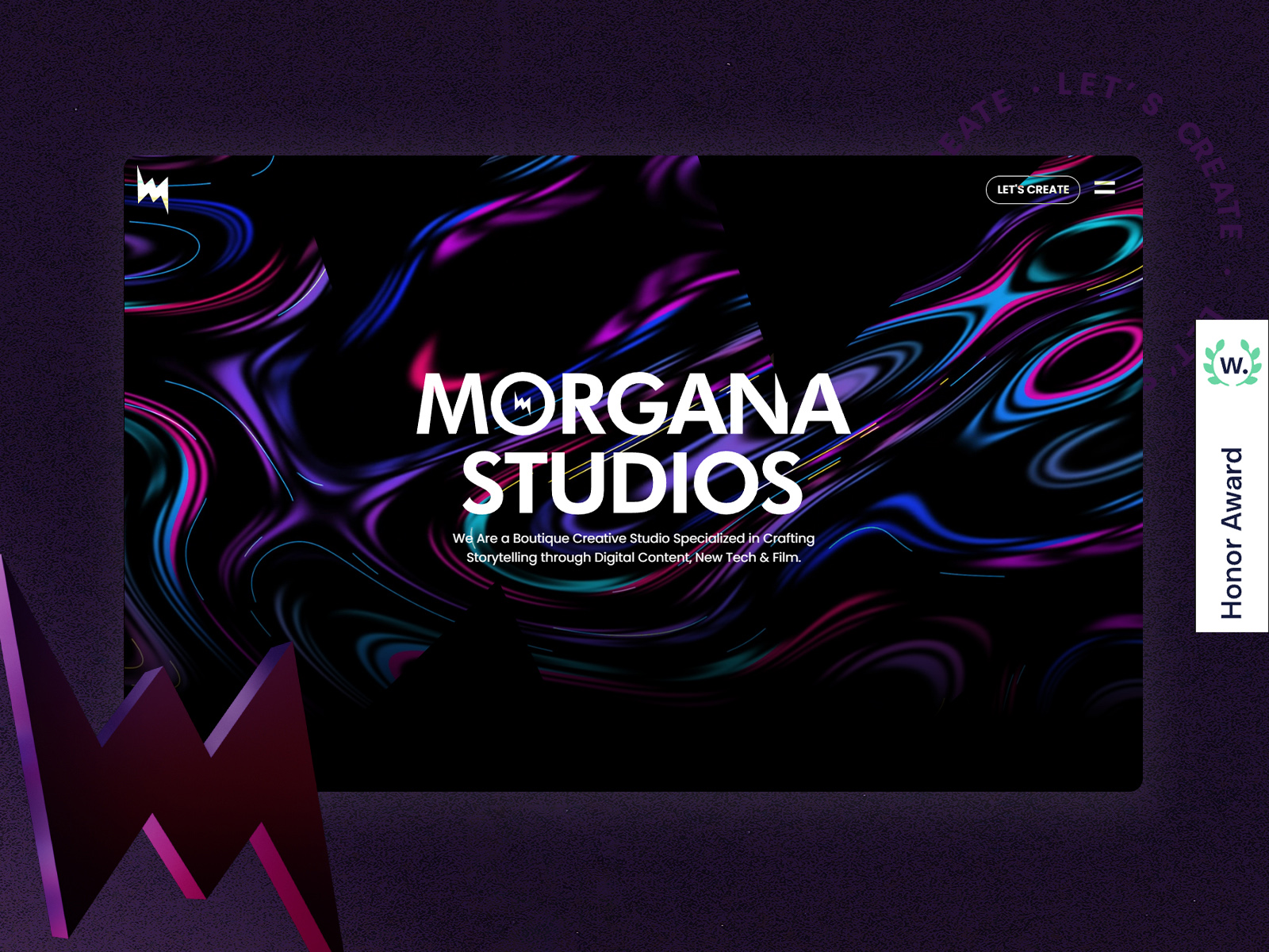 Web para un estudio creativo de VFX y motion graphics